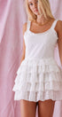 Urban Daizy Tiered Lace Corset Bodice Detail Mini Dress Ivory Dress - Women's (UDZ-DR-00381) – alternate view 7