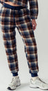 Urban Daizy Cozy Checkered Jogger Style Pajama Pants Ash-Blue Sleepwear Bottom - Women's (UDZ-PT-00127) – alternate view 6