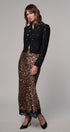 Leopard Print Lace Hem Maxi Skirt in LEOPARD - Women's Maxi Skirts | Urban Daizy