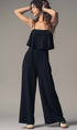 Urban Daizy Ruffled Bodice Wide Leg Jumpsuit Pink Jumpsuit - Women's (UDZ-JR-00021) – alternate view 27