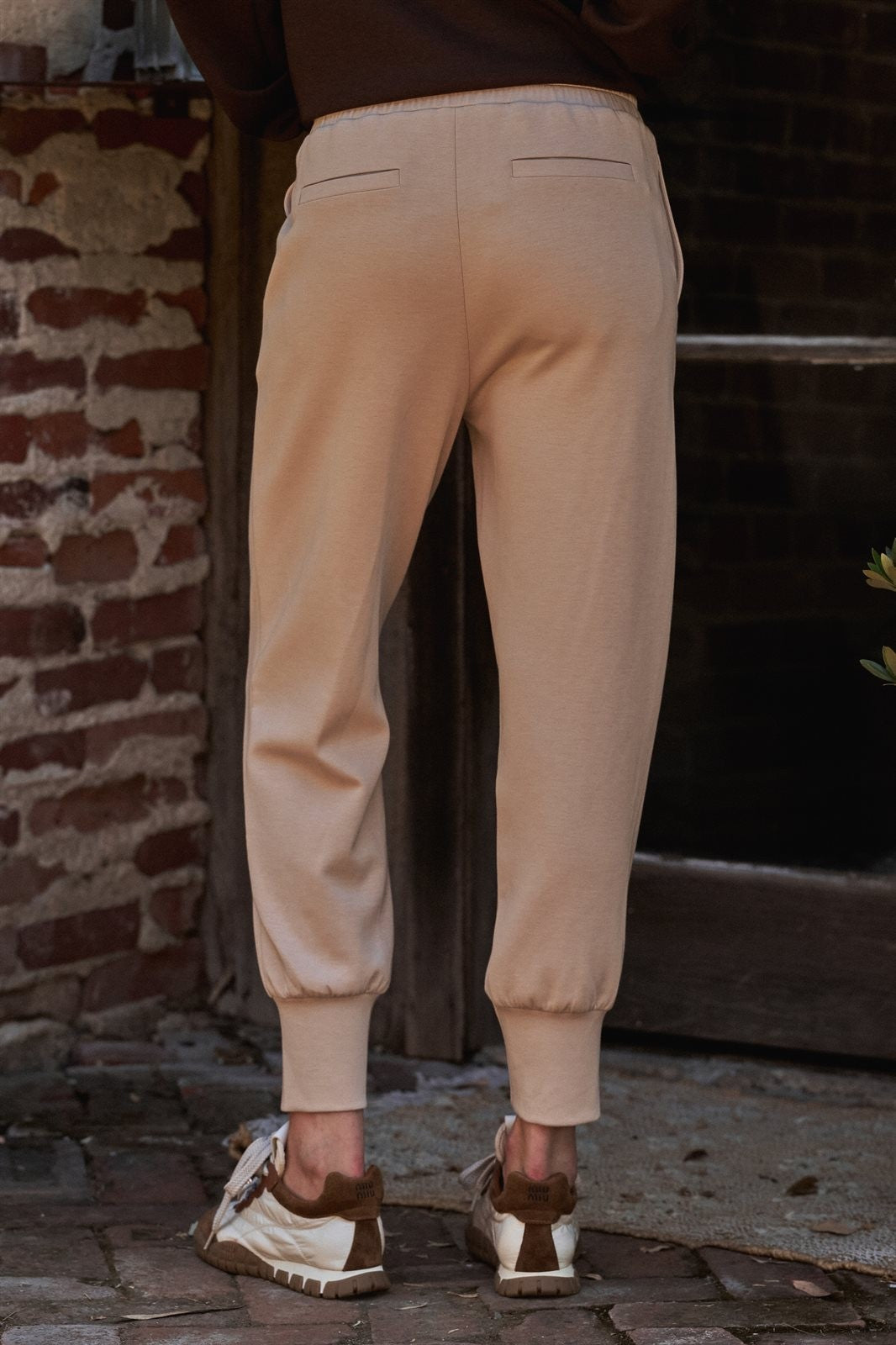 Scuba High Rise Joggers Sweatpants Pilates Athflow for Women in SAND - Women's Sweatpants & Joggers | Urban Daizy