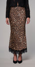 Leopard Print Lace Hem Maxi Skirt in LEOPARD - Women's Maxi Skirts | Urban Daizy