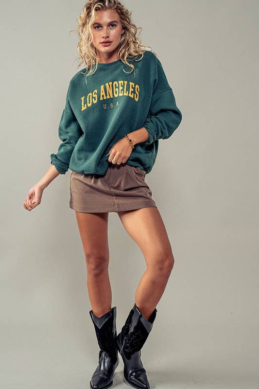Los Angeles Graphic Crew Neck Sweatshirt