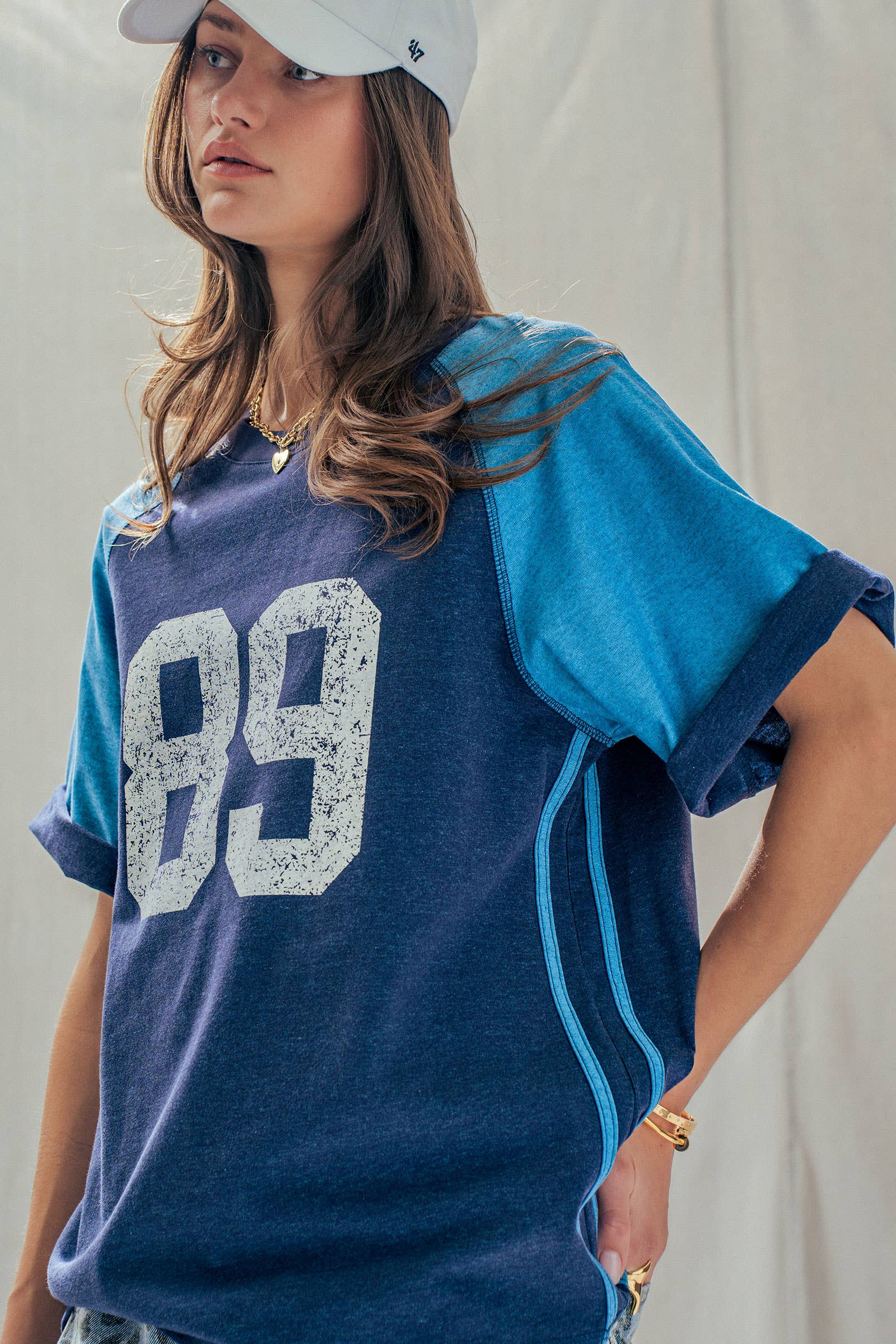 Vintage Varsity Graphic Raglan Sleeve Tee