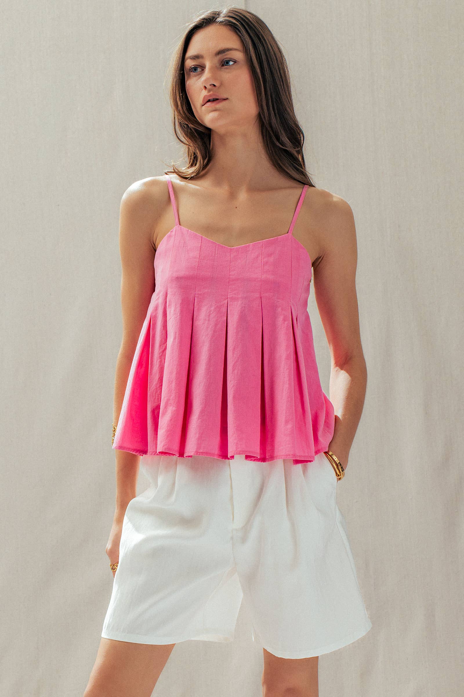 Seashell Print Empire Waist Cami Top