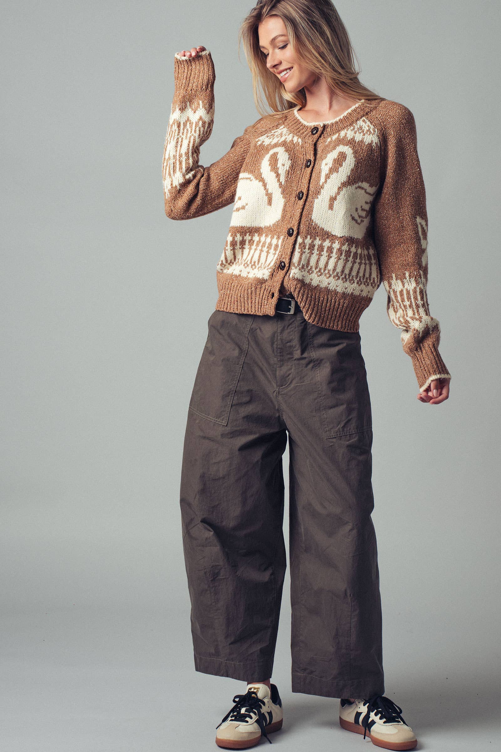 Urban Daizy Boho Relaxed Wide-Leg Cargo Pants Olive Pants - Women's (UDZ-TP-00814) – alternate view 13