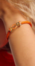 Urban Daizy Braided Equestrian Clasp Bracelet Orange Woven/Braided Bracelet (TNAC0444-Orange)