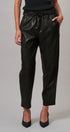 Faux Leather Drawstring Jogger Pants in BLACK - Women's Casual Pants | Urban Daizy