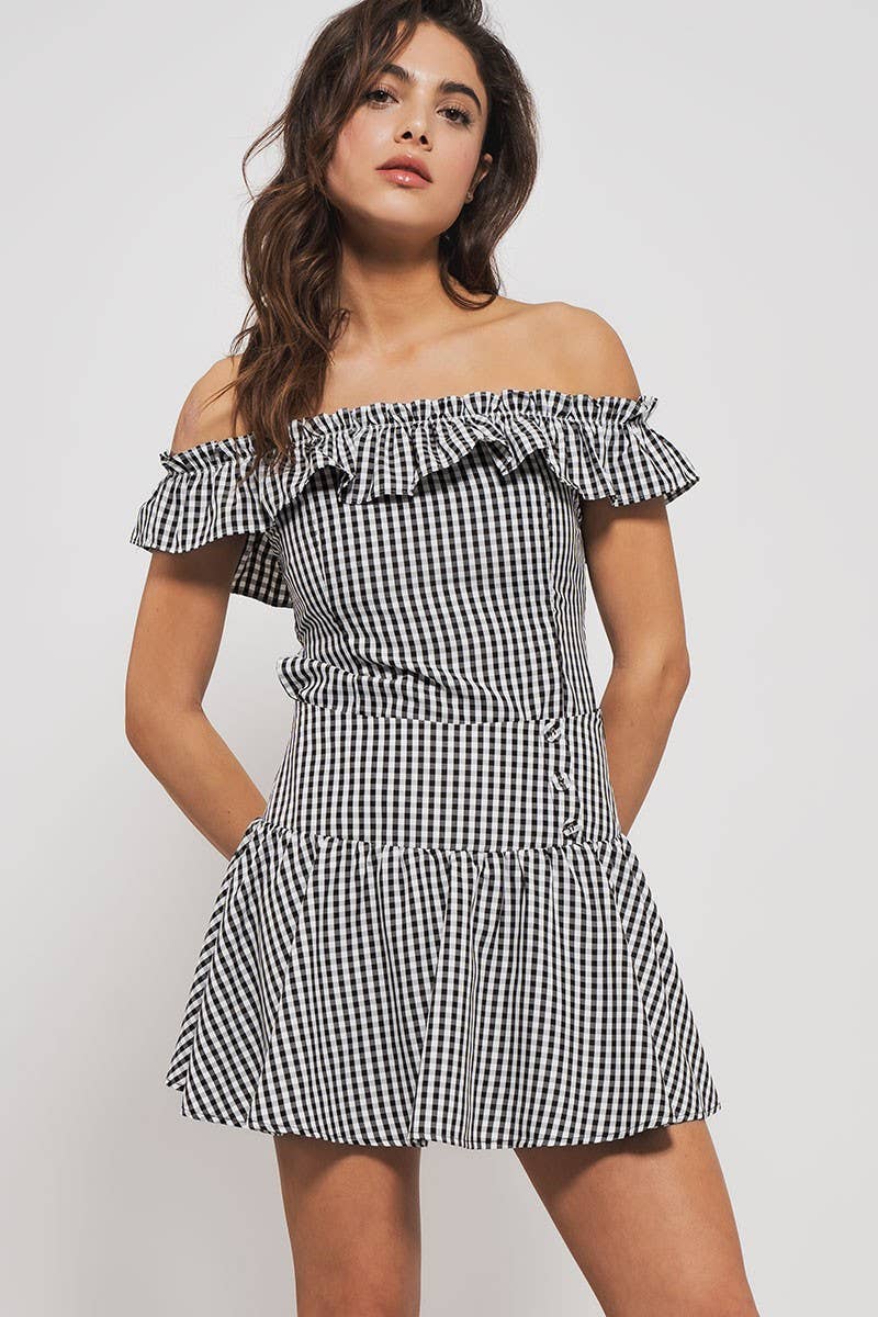 Urban Daizy Gingham Side-Button Mini Skirt Blue Skirt - Women's (UDZ-SK-00153) – alternate view 10