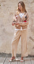 Urban Daizy Linen Wide-Leg Drawstring Pants Navy-Stripe Pants - Women's (UDPT0177-Navy-Stripe) – alternate view 15