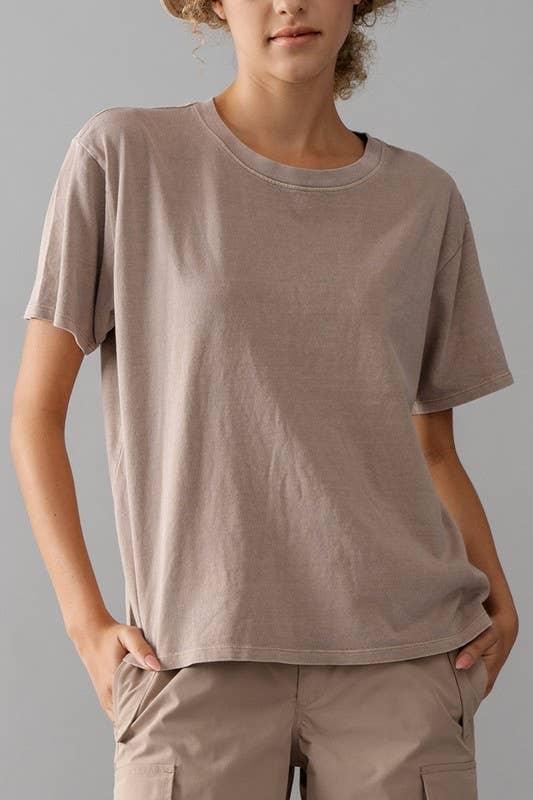 Urban Daizy Loose Fit Short Sleeve Cotton Casual Top Grey T-Shirt - Women's (UDZ-TP-00555) – alternate view 13
