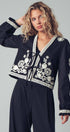 Urban Daizy Embroidered Boho Tie Neck Blouse Ecru Blouse - Women's (UDZ-OT-00357) – alternate view 7