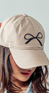 Urban Daizy Bow Graphic Relaxed Fit Baseball Cap Beige Baseball Cap - Women's (UDZ-AC-00112) – alternate view 13