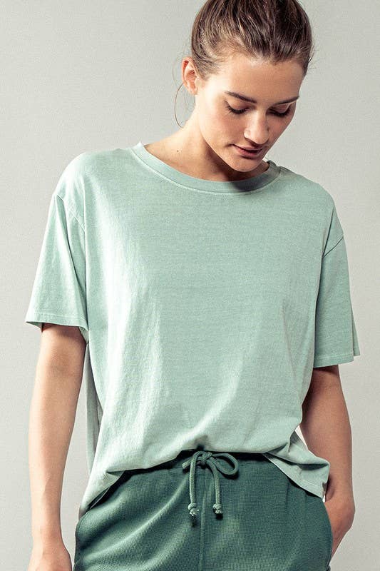 Urban Daizy Loose Fit Short Sleeve Cotton Casual Top Grey T-Shirt - Women's (UDZ-TP-00555) – alternate view 10