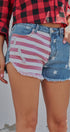All American Girl Cutoff Denim Shorts in LT DENIM - Women's Casual Shorts | Urban Daizy
