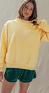 Urban Daizy Mock Neck Drop Shoulder Sweatshirt Ivory Sweatshirt - Women's (UDTP1437-Ivory) – alternate view 4