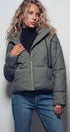 Urban Daizy Cozy Drawstring Hooded Puffer Jacket Black Puffer Jacket - Women's (UDZ-KN-00653) – alternate view 16