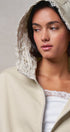 Oversized Hooded Zip-Front Cotton Jacket in KHAKI - Women's Jackets & Blazers | Urban Daizy