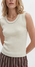 Beaded Neckline Rib Tank in GREY - Women's Tops | Urban Daizy