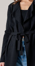 Urban Daizy Draped Front Long Sleeve Waist Tie Cardigan Taupe Cardigan - Women's (UDZ-KN-00530) – alternate view 7