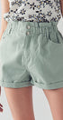 Urban Daizy Vintage High Waist Rolled Hem Denim Shorts Blue Shorts - Women's (UDZ-PT-00033) – alternate view 9