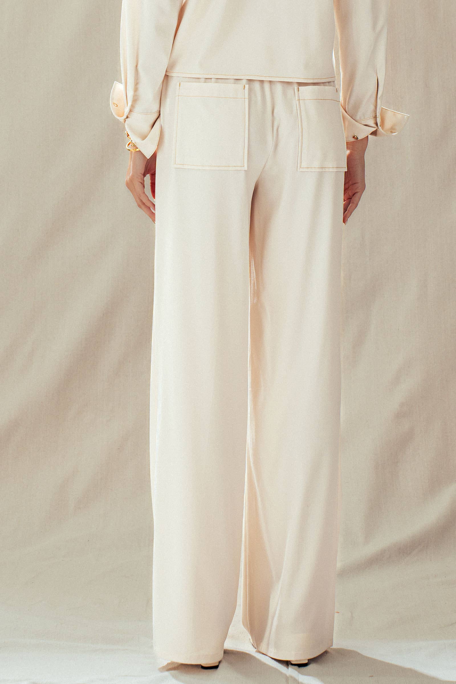 Drawstring Wide Leg Pants