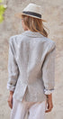 Urban Daizy Linen Single-Button Tailored Blazer Lt-Blue Jacket - Women's (UDOW0305-Lt-Blue) – alternate view 5