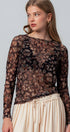 Urban Daizy Sheer Mesh Animal Print Long Sleeve Top Muliti Blouse - Women's (UDZ-TP-01044)