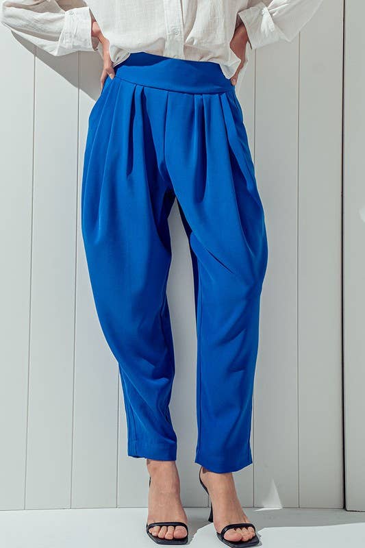 Urban Daizy Elegant High Waist Pleated Wide Leg Spring Pants Green Pants - Women's (UDZ-PT-00043) – alternate view 11