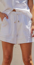 Coastal Ease Linen Shorts in WHITE - Women's Pants | Urban Daizy