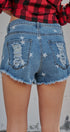 All American Girl Cutoff Denim Shorts in LT DENIM - Women's Casual Shorts | Urban Daizy