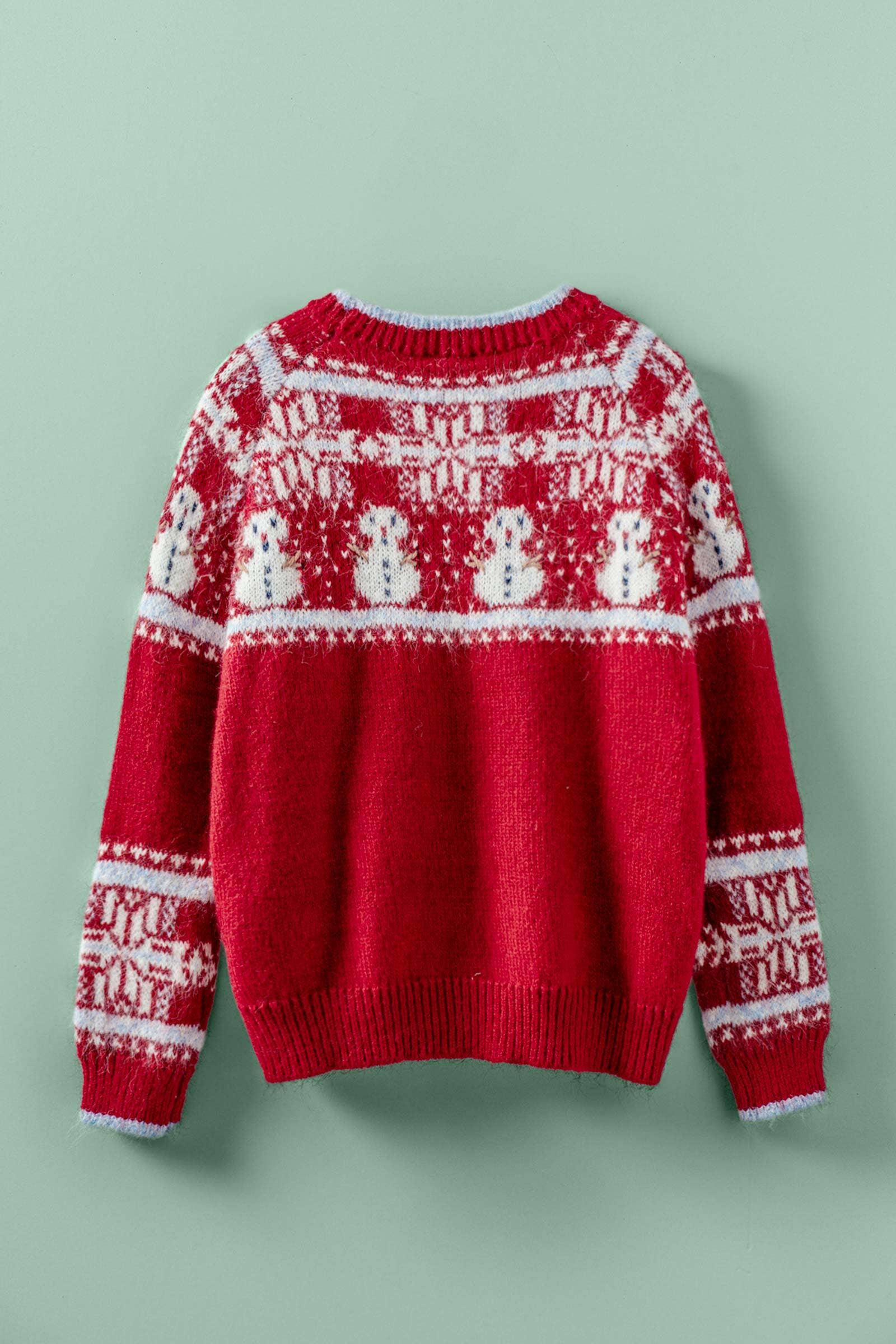 Graphic Fair Isle Wool Blend Sweater | wholesale knit sweater - women's | Urban Daizy