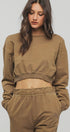 Urban Daizy Mineral Wash Mock Neck Crop Sweatshirt Black Sweatshirt - Women's (UDZ-KN-00191) – alternate view 17