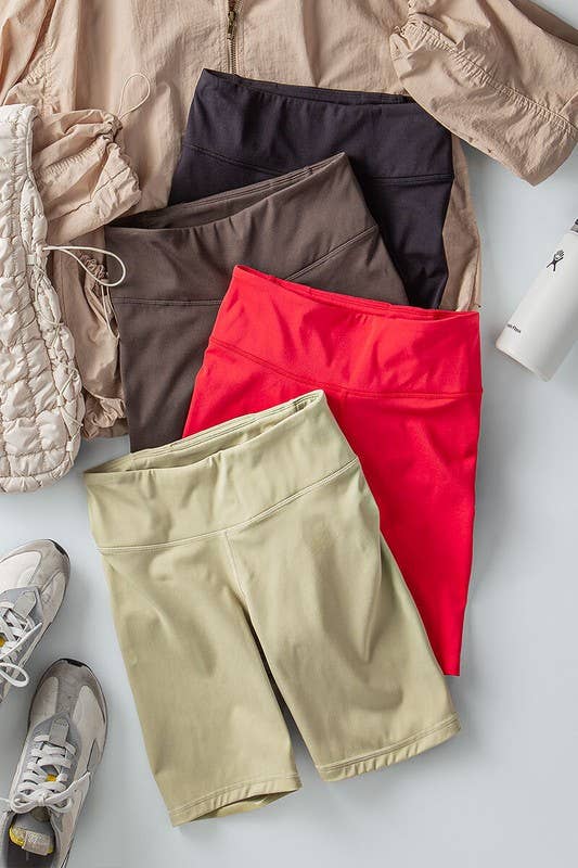 Urban Daizy High-Waisted Compression Bike Shorts Black Athletic Shorts - Women's (UDZ-PT-00163) – alternate view 16