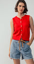 Urban Daizy Relaxed Button-Front Knit Sleeveless Top Black Sweater Vest - Women's (UDZ-SK-00127) – alternate view 14