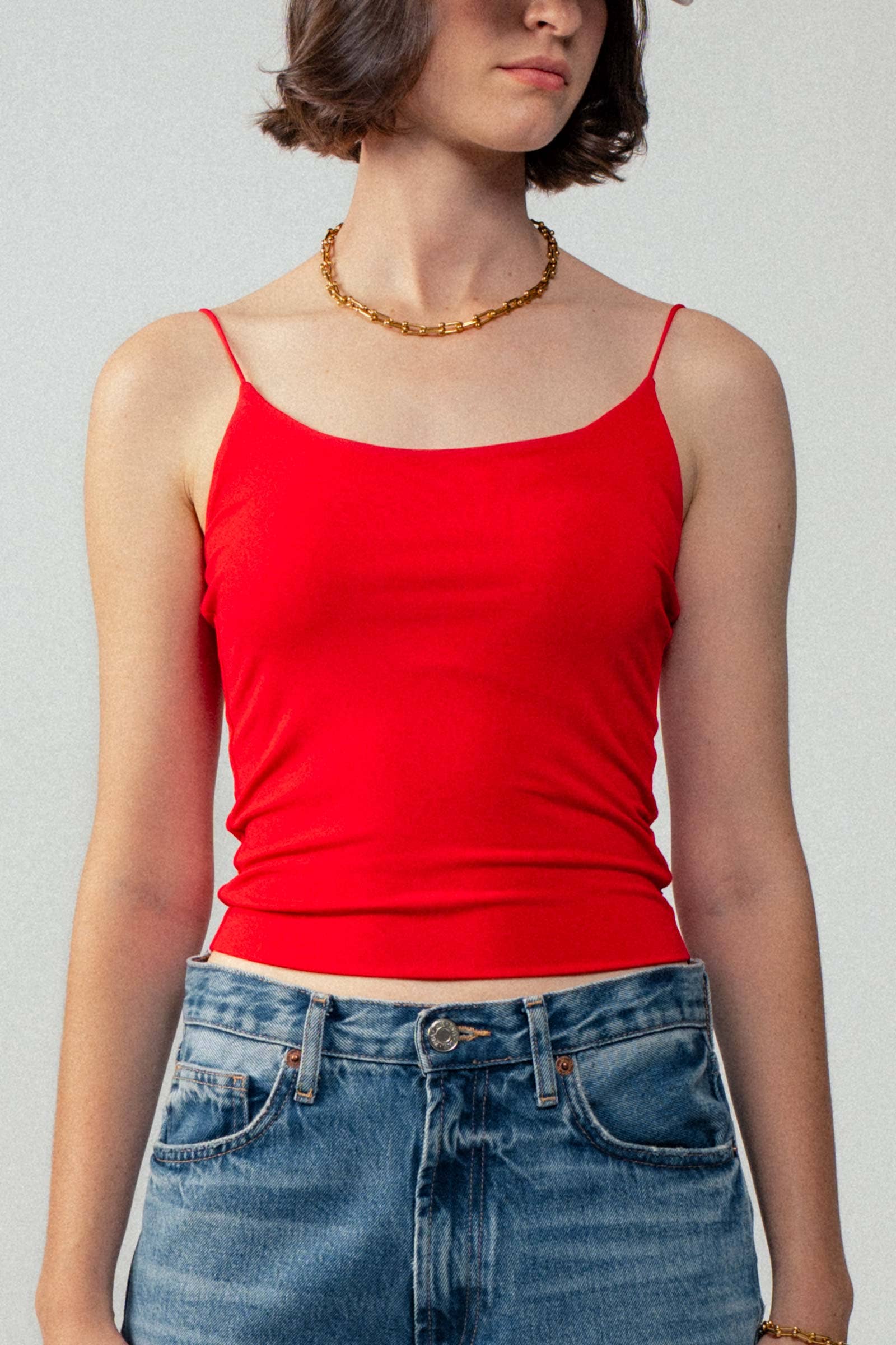 Urban Daizy Essential Double Layer Fitted Camisole Red Camisole - Women's (UDZ-TP-00002)