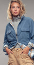 Urban Daizy Plaid Flannel-Lined Corduroy Shacket Taupe Shirt Jacket/Shacket - Women's (UDZ-KN-00150) – alternate view 4