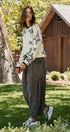 Striped Cotton Drawstring Harem Pants | wholesale pants - women's | Urban Daizy