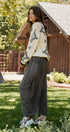 Striped Cotton Drawstring Harem Pants | wholesale pants - women's | Urban Daizy