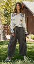 Striped Cotton Drawstring Harem Pants | wholesale pants - women's | Urban Daizy