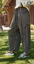 Striped Cotton Drawstring Harem Pants | wholesale pants - women's | Urban Daizy