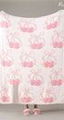 Urban Daizy Cherry Bow Reversible Plush Throw Blanket Pink Throw Blanket (UDZ-AC-00130)