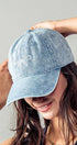 Urban Daizy Crystal Bow Embroidered Denim Baseball Hat Denim Baseball Cap - Women's (UDZ-AC-00115) – alternate view 3