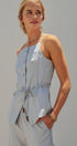 Buttoned Tie-Waist Cami Top in DEW BLUE - Women's Tops | Urban Daizy