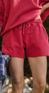 Sporty Chill Lounge Shorts in CORAL - Women's Casual Shorts | Urban Daizy