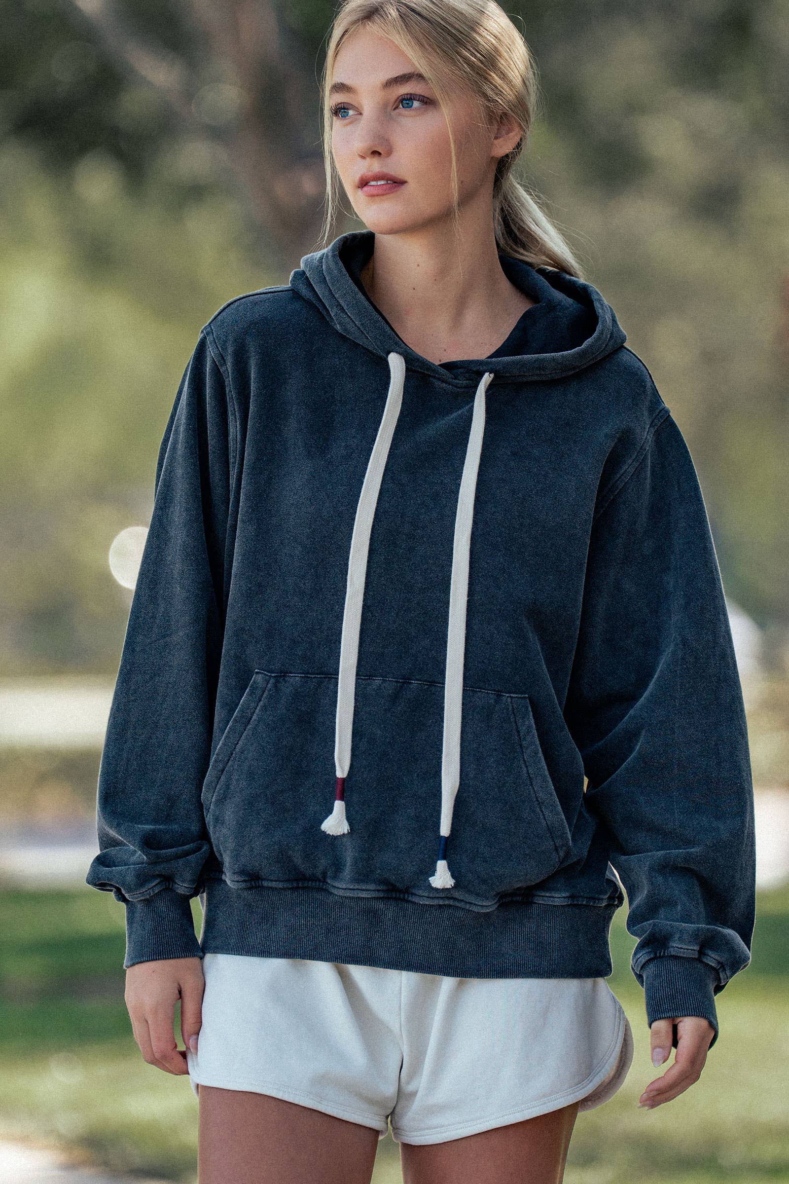 Vintage Wash Oversized Brushed Hoodie