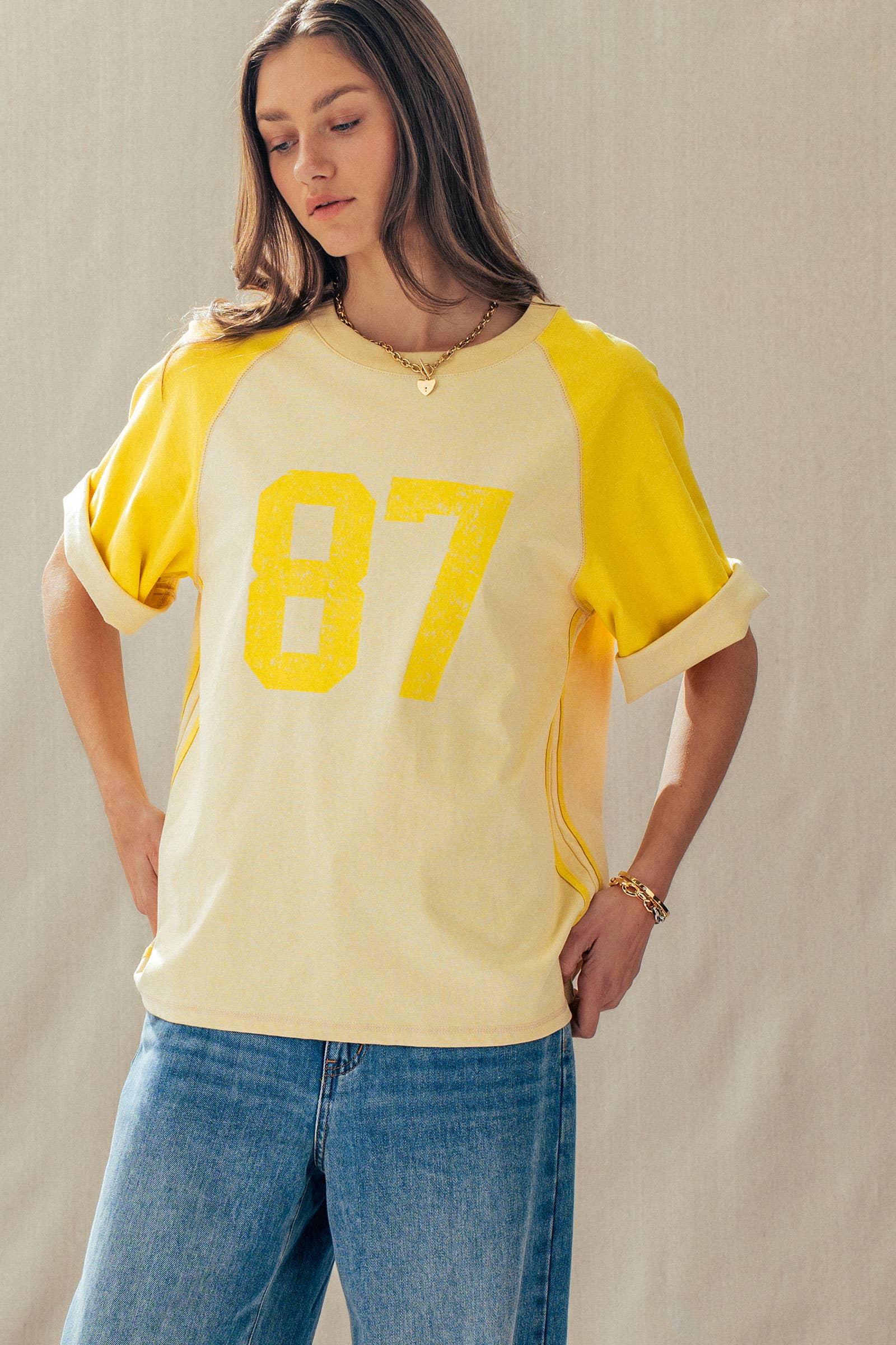 Vintage Varsity Graphic Raglan Sleeve Tee
