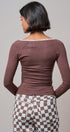 Pretty Little Lace Trim Henley in BROWN - Women's T-Shirts & Polos | Urban Daizy