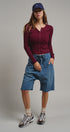 Soft Focus Waffle Knit Henley Top