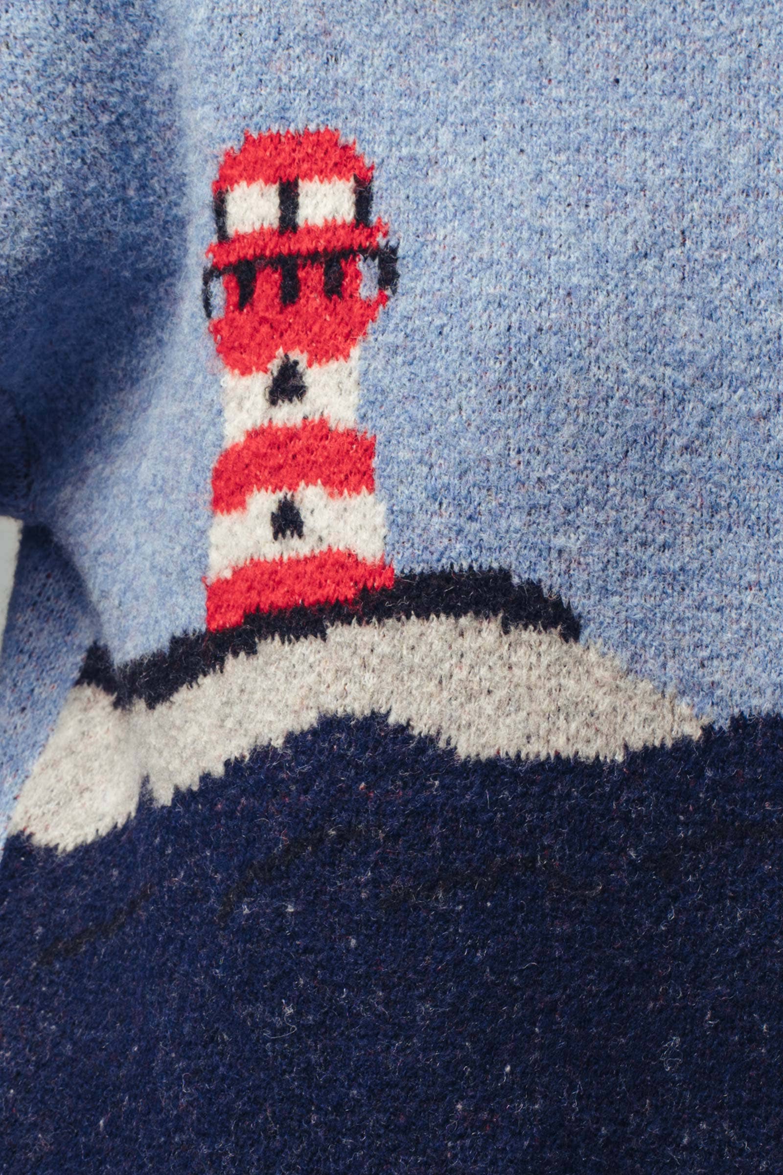 Urban Daizy Nautical Lighthouse Knit Sweater Blue Knit Sweater - Women's (UDZ-KN-00657) – alternate view 8